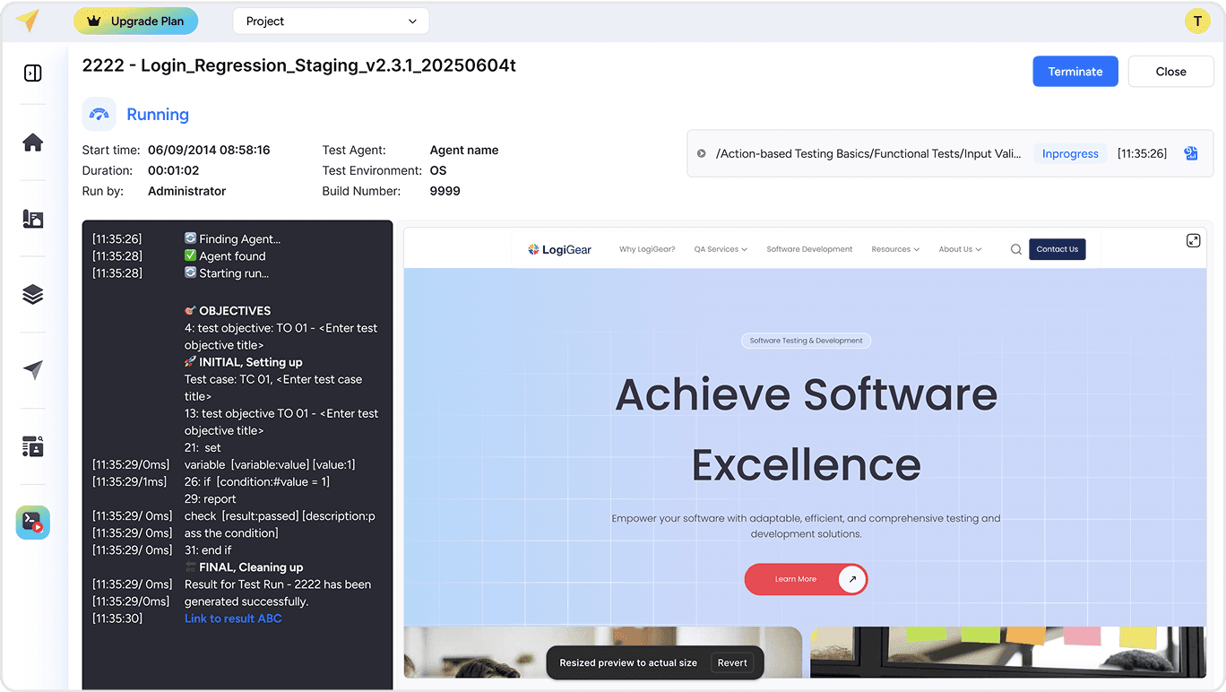 TestArchitect - Test Runs, Dedicated Agents & Real-Time Feedback
