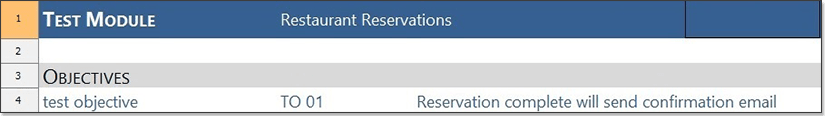 Test Module Template Objectives